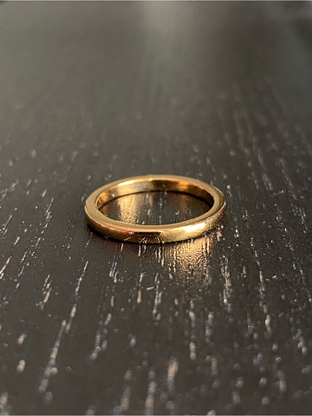 Gold Plated Tungsten Ring - 2mm - Picture 2 of 5